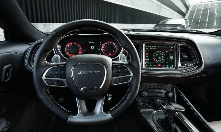 2023 Dodge Challenger interior seating featuring steering wheel