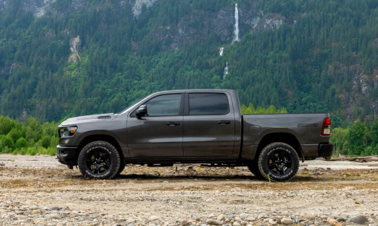 2024 Ram 1500 exterior by a mountain range